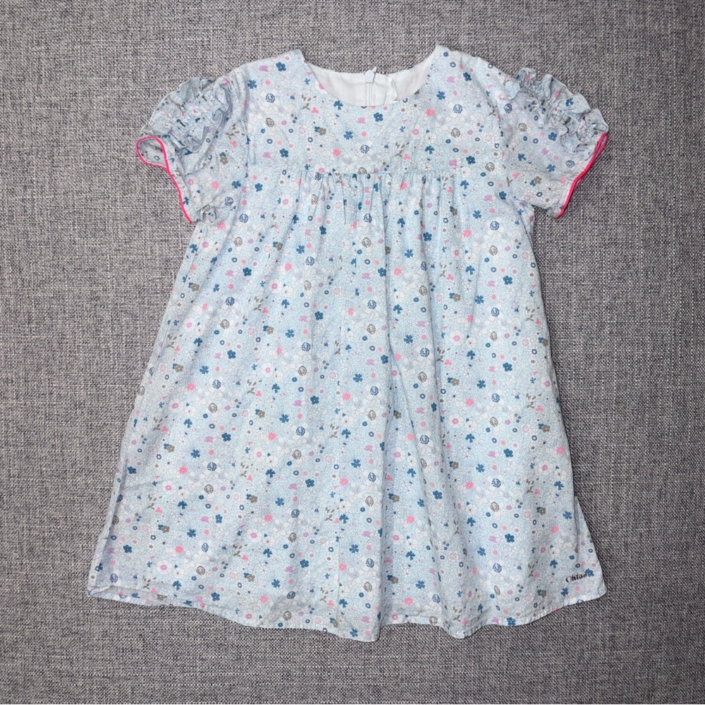 Chloe size 3 floral print dress with ruching on sleeve EUC